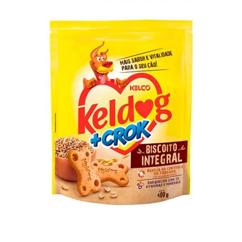 Keldog Biscoito +CROK Integral | Caixa com 12x400g